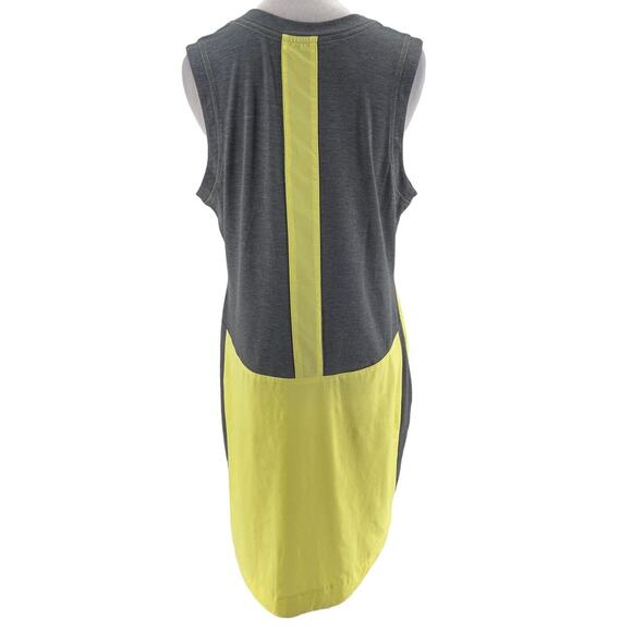 Title Nine Women's Yellow Tech Gray Jersey Sleeveless Athletic Dress Size Large - Picture 3 of 6